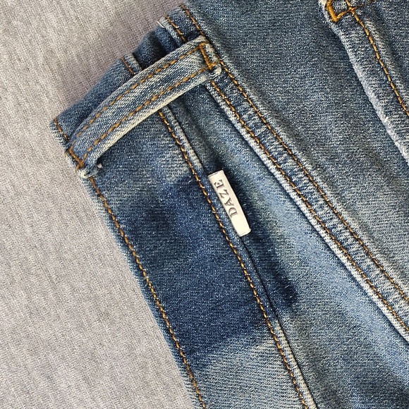 Denim Blue Distressed Women Shorts DAZE FRAYED - Picture 8 of 15